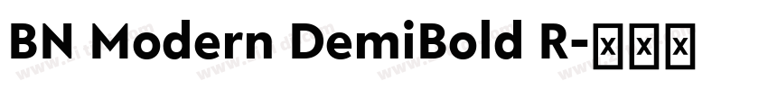 BN Modern DemiBold R字体转换